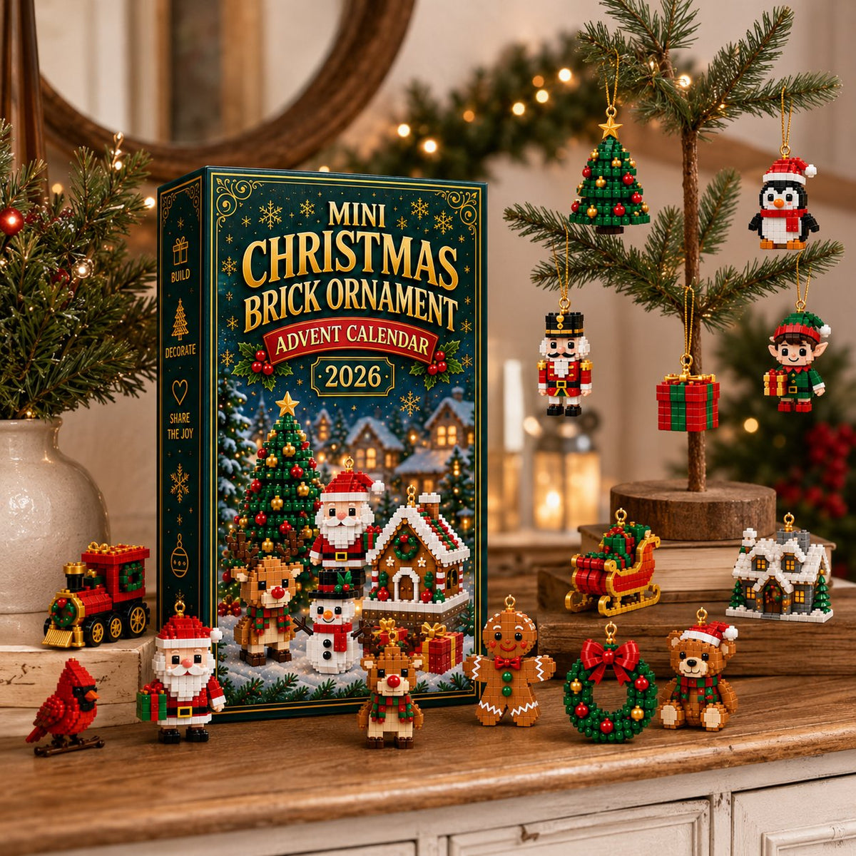 🔥2026 HOT SALE🎄 24-Day Mini Christmas Ornament Advent Calendar