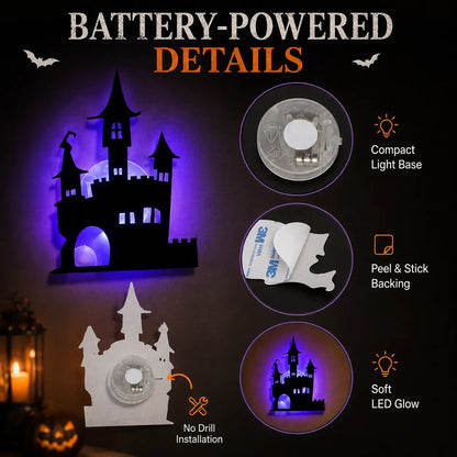 🎃 Halloween LED Silhouette Wall Light Stickers 🎃