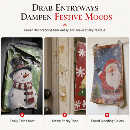 🎄 50% OFF🎄 Christmas Door Cover – Instant Festive Front Door Makeover